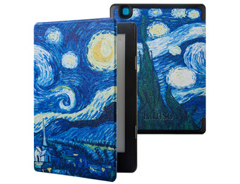 Lunso Kobo Aura H20 Edition 2 hoes (6.8 inch) - sleepcover - Van Gogh Sterrennacht