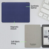 Kobo Aura H20 Edition 2 hoes (6.8 inch) Sleepcover - Donkerblauw