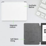 Kobo Glo / Glo HD / Touch 2.0 hoes (6 inch) Sleepcover - Wit