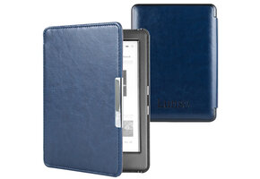 Lunso - Kobo Glo / Glo HD / Touch 2.0 hoes (6 inch) - sleep cover - Donkerblauw