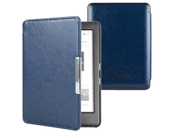 Lunso - Kobo Glo / Glo HD / Touch 2.0 hoes (6 inch) - sleep cover - Donkerblauw