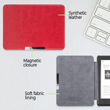Kobo Glo / Glo HD / Touch 2.0 (6 inch) Sleep cover hoes - Rood