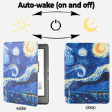 Kobo Glo / Glo HD / Touch 2.0 (6 inch) Sleep cover hoes - Van Gogh Sterrennacht