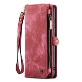 Samsung Galaxy S22 Vintage 2 in 1 portemonnee hoes - Rood