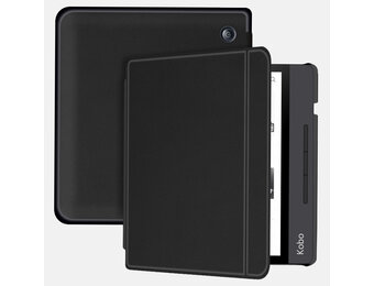 Lunso Kobo Libra H20 hoes (7 inch) - sleepcover - Zwart