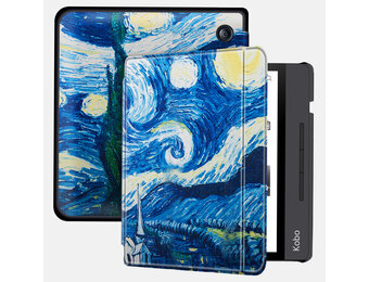 Lunso Kobo Libra H20 hoes (7 inch) - sleep cover - Van Gogh Schilderij