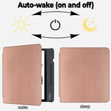 Lunso Kobo Libra H20 hoes (7 inch) - sleepcover - Roze Goud