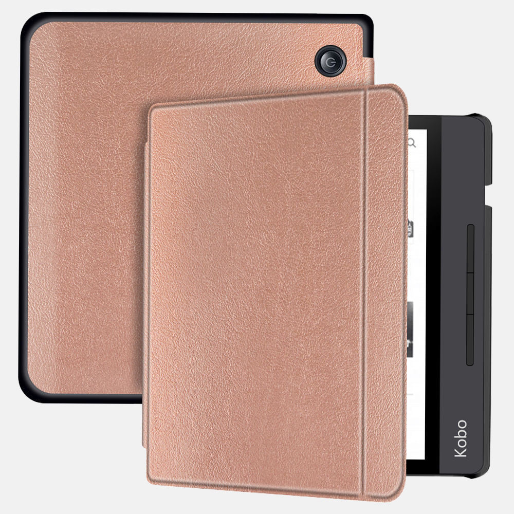 Lunso Kobo Libra H20 hoes (7 inch) - sleepcover - Roze Goud