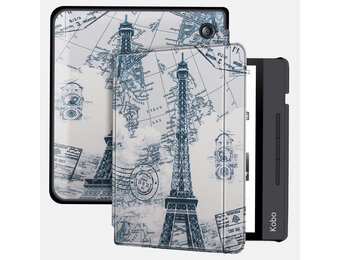 Lunso Kobo Libra H20 hoes (7 inch) - sleep cover -  Eiffeltoren