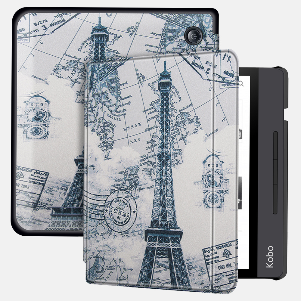 )Kobo Libra H20 hoes (7 inch) Sleep cover -  Eiffeltoren