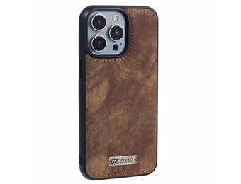 Caseme iPhone 15 Pro Max hoesje - Backcover - Bruin