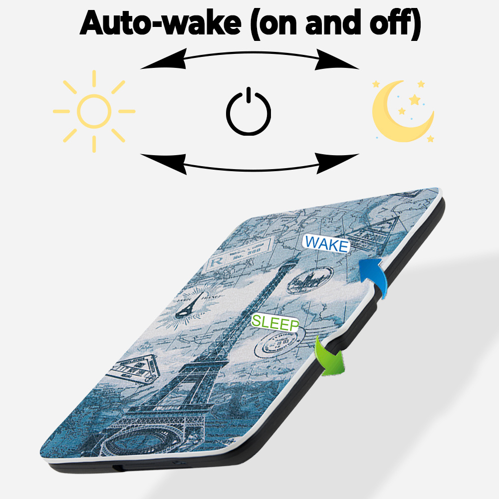 Kobo Clara HD hoes (6 inch) Sleep cover - Eiffeltoren
