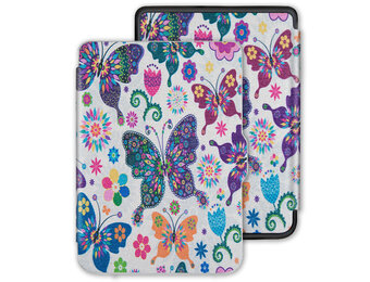Lunso - Kobo Clara HD hoes (6 inch) - sleep cover - Vlinders