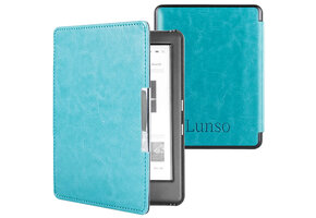 Lunso - Kobo Glo / Glo HD / Touch 2.0 hoes (6 inch) - sleep cover - Lichtblauw