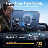 Torras iPhone 16 Pro Max hoesje – slanke, duurzame backcover met volledige MagSafe ondersteuning en schokbestendige bescherming