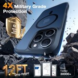 Torras iPhone 16 Pro Max hoesje – slanke, duurzame backcover met volledige MagSafe ondersteuning en schokbestendige bescherming