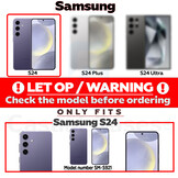 Samsung Galaxy S24 Gehard beschermglas met Zwarte Rand (Screenprotector)