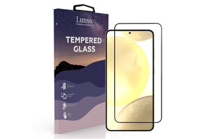 Lunso Samsung Galaxy S24 Plus Gehard Beschermglas - Full Cover Screenprotector - Black Edge