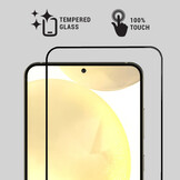 Samsung Galaxy S24 Plus Gehard beschermglas met Zwarte Rand (Screenprotector)