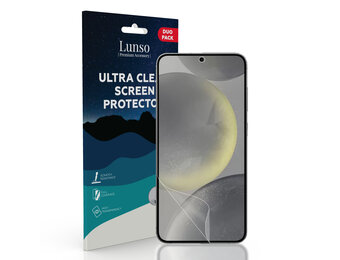 Lunso Samsung Galaxy S24 Plus Duo Pack (2 stuks) Beschermfolie - Full Cover Screenprotector