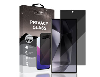 Lunso Samsung Galaxy S24 Ultra Screenprotector - Privacy Glass