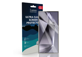 Lunso Samsung Galaxy S24 Ultra Duo Pack (2 stuks) Beschermfolie - Full Cover Screenprotector