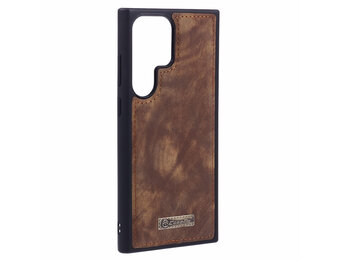 Caseme Samsung Galaxy S23 Ultra hoesje - Backcover - Bruin