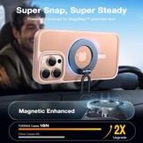 Torras iPhone 16 Pro Max hoesje – slanke, duurzame backcover met volledige MagSafe ondersteuning en schokbestendige bescherming - Woestijngoud