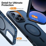 Torras iPhone 16 Pro  hoesje – slanke, duurzame backcover met volledige MagSafe ondersteuning en schokbestendige bescherming - Zwart