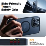 Torras iPhone 16 Pro  hoesje – slanke, duurzame backcover met volledige MagSafe ondersteuning en schokbestendige bescherming - Zwart