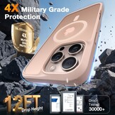 Torras iPhone 16 Pro hoesje – slanke, duurzame backcover met volledige MagSafe ondersteuning en schokbestendige bescherming - Woestijngoud