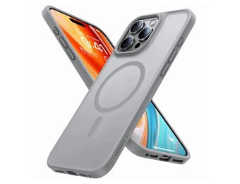 Torras iPhone 16 Pro  hoesje – slanke bescherming met MagSafe ondersteuning - Titaangrijs