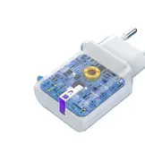 Stekker met USB aansluiting (5V) + USB naar USB-C (2.4A) oplader en datakabel van 1 Meter - Wit