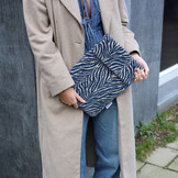 Sleeve voor 13 inch en 14 inch laptops - Jacquard Beachy Blue