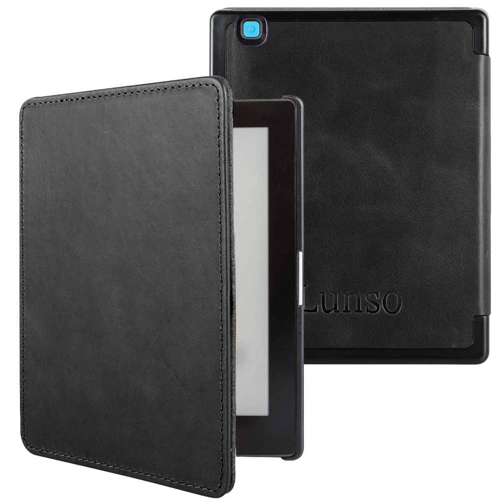 Kobo Aura Edition 2 hoes (6 inch) Leren sleepcover - Zwart - Model N236