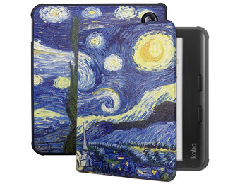Lunso Kobo Libra Colour hoes (7 inch) - sleepcover - Van Gogh Sterrennacht