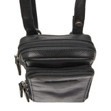 The Chesterfield Brand Valdes leren telefoontasje - Zwart