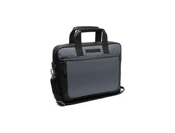 The Chesterfield Brand Narvik - Leren Laptoptas - Lichtgrijs/Zwart