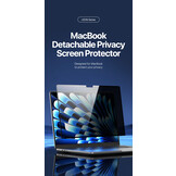 Dux Ducis MacBook Air 13 inch (2022-2025) Glazen Screenprotector Privacy - Zwart - Model A2681 / A3113 / A3240