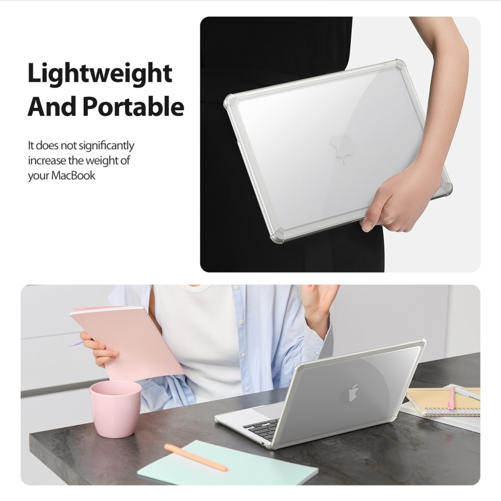 MacBook Air 13 inch (2018-2020) Armor cover hoes - Transparant - Model A1932/A2179/A2337