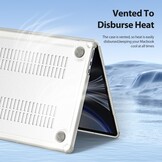 MacBook Air 13 inch (2022-2025) Armor cover hoes - Transparant - Model A2681/A3113/A3240