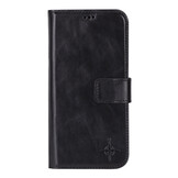 iPhone 16 Pro Max leren afneembare 2-in-1 bookcase telefoonhoes - Zwart