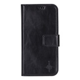 iPhone 16 Plus leren afneembare 2-in-1 bookcase telefoonhoes - Zwart