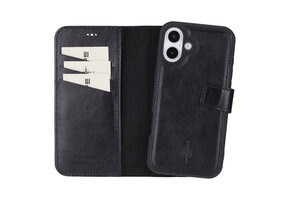 NorthLife iPhone 16 Plus - Leren Afneembare 2-in-1 bookcase telefoonhoes - Zwart
