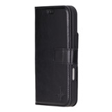 iPhone 16 Plus leren afneembare 2-in-1 bookcase telefoonhoes - Zwart