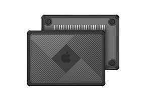 Dux Ducis MacBook Air 15 inch (2023-2025) Armor Pattern cover hoes - case - Zwart
