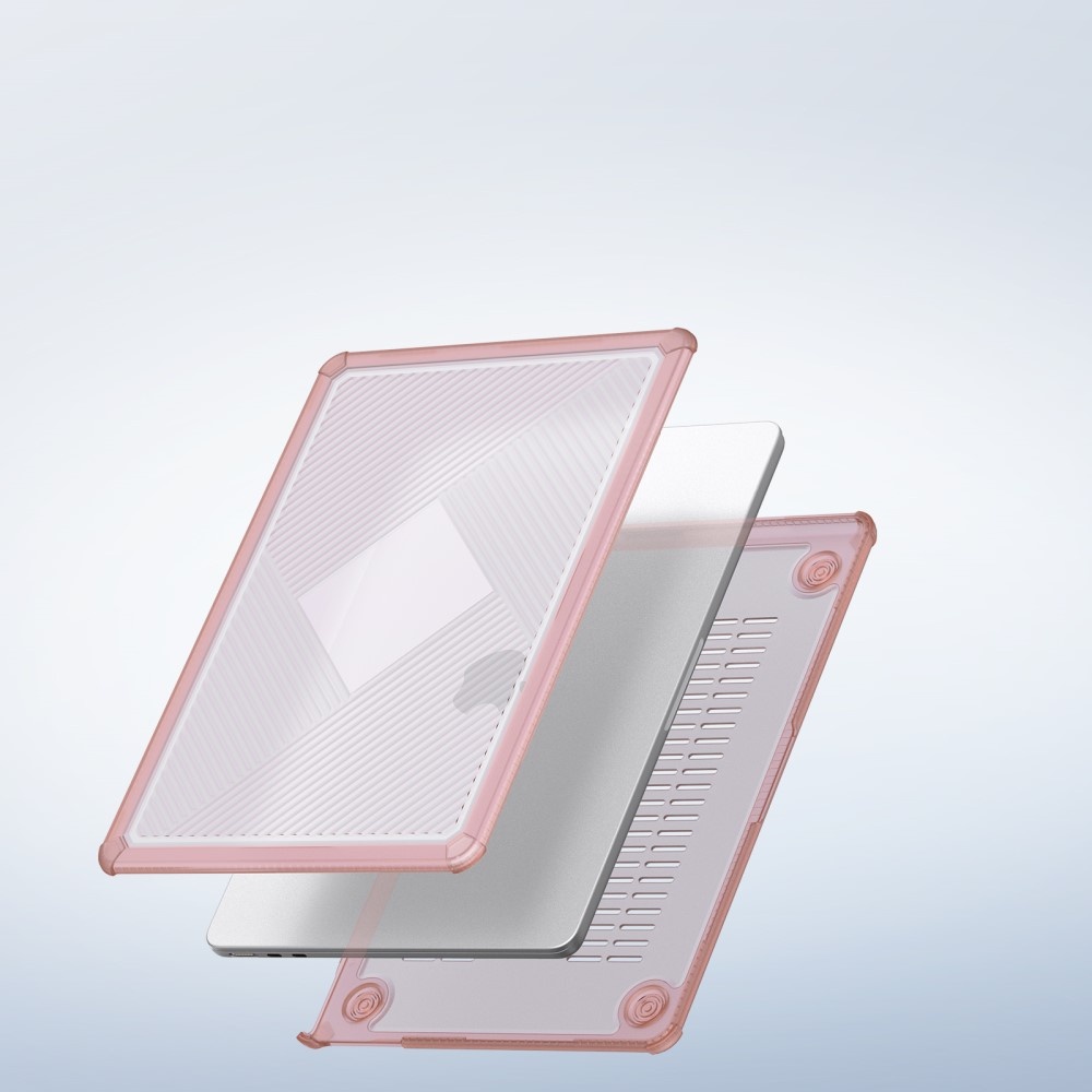 MacBook Air 15 inch (2023-2026) Armor Pattern cover hoes - Roze