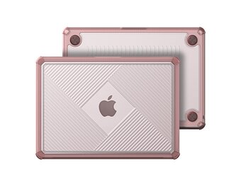 Dux Ducis MacBook Air 13 inch (2018-2020) Armor Pattern cover hoes - case - Roze