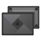 MacBook Pro 13 inch (2016-2022) Armor Pattern cover hoes - Zwart - Model A1706 / A1708 / A1989 / A2159 / A2251 / A2289 / A2338 / A2682