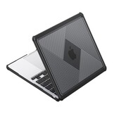 MacBook Pro 13 inch (2016-2022) Armor Pattern cover hoes - Zwart - Model A1706 / A1708 / A1989 / A2159 / A2251 / A2289 / A2338 / A2682